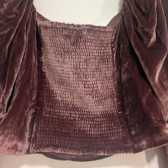Wilfred Velvet Bustier Crop Top - Picture 4 of 15